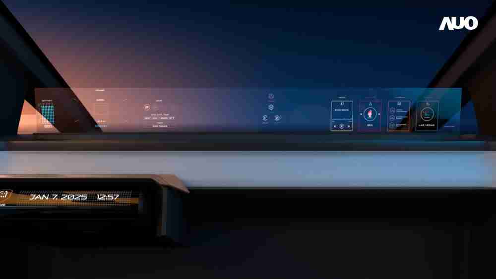 尊龙集团无界透明显示接口(Horizon Image Glass)透过车运算方案整合仪表板、、、、中控台及副驾显示器，，，一体式全景呈现，，，，提供乘用者清晰的前方视野、、行车必要信息与娱乐功能
